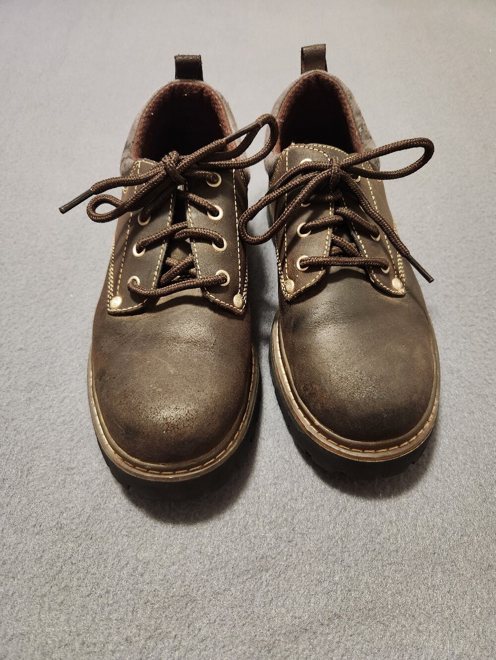 Skechers Oxford Shoes Women Size 9 Brown Leather Low Top Jammers Vintage